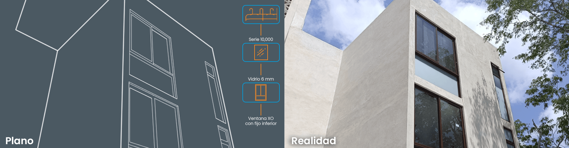 Proyecto de cancelería y ventanas Marca Prefabricados